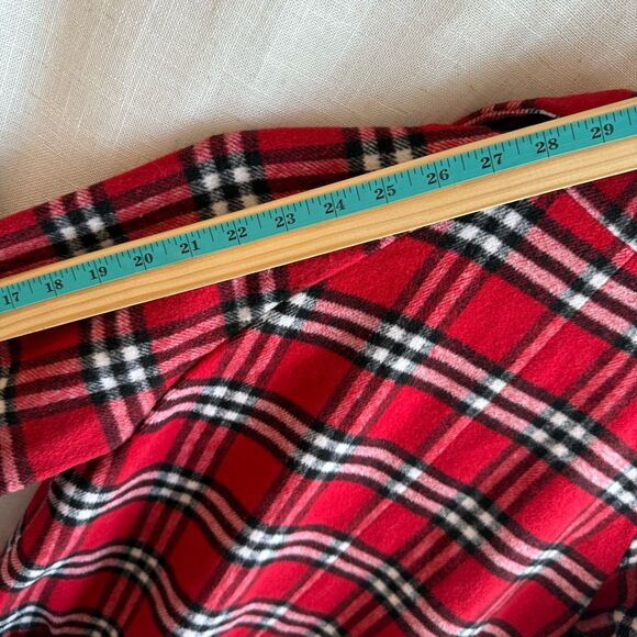 Tartan Plaid Shacket Womens Size S Red Button Front Preppy Academia Active USA - Picture 15 of 15